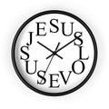 Jesus Clock – 10” x 10” Wall Clock with Silent Non-Ticking Quartz Movement, Plexiglass Face, Wood Frame, Easy Hanging, Battery Operated